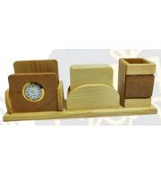 Wooden Desk Organizer for Work Desk and Tabletop Storage, Practical Utility Gift for Corporate Gifting, Office Use and Everyday Stationery Management